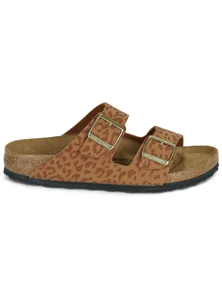 Pantofi Birkenstock cu toc plat maro