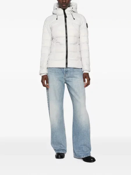 Geacă Canada Goose cu glugă gri
