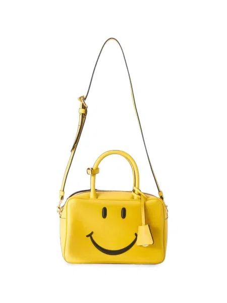 Geantă shopper Moschino din piele galben