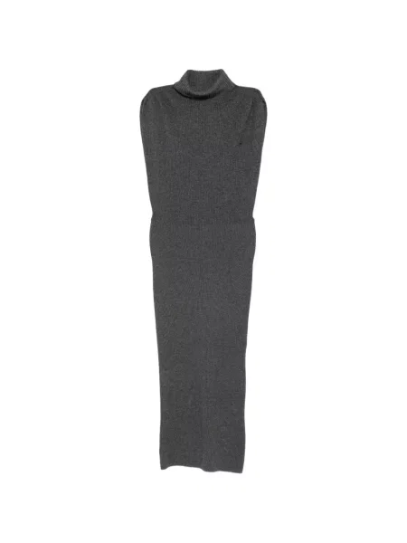 Rochie midi Twinset tricotate gri