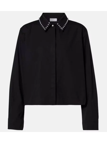 Cămașă Velvet de catifea cu mărgele negru