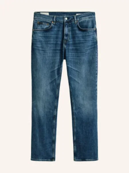 Gant Jeansy O Regularnym Kroju blau niebieskie