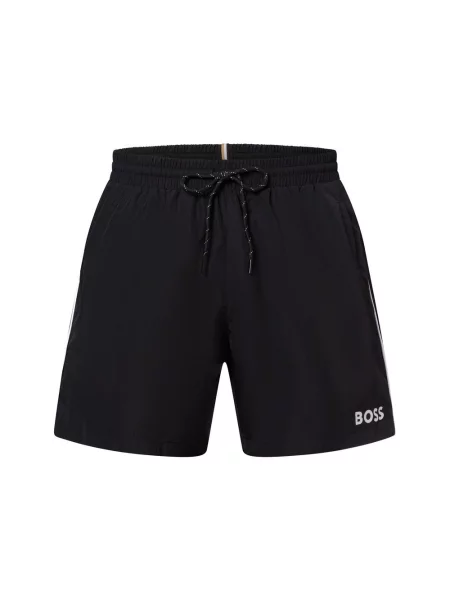 Kąpielówki z lamówką w kontrastowym kolorze model STARFISH Boss czarne