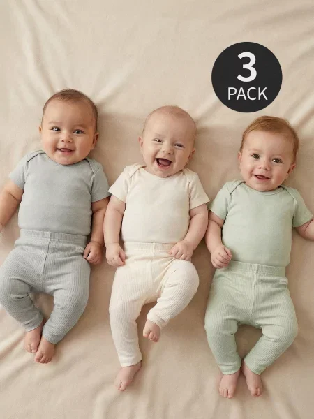 Sinsay legíny 3 pack krémová