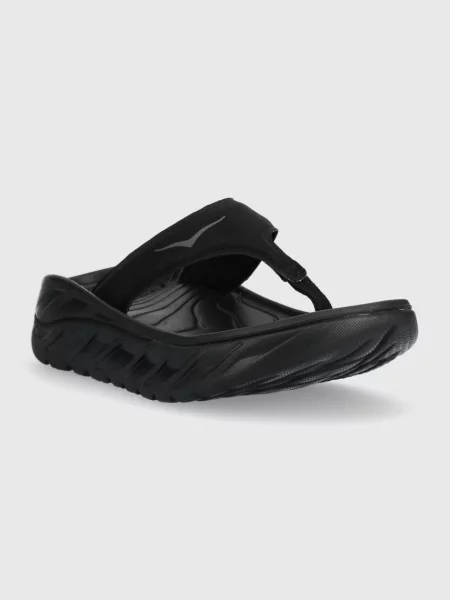 В'єтнамки Hoka Ora Recovery Flip на платформі чорний