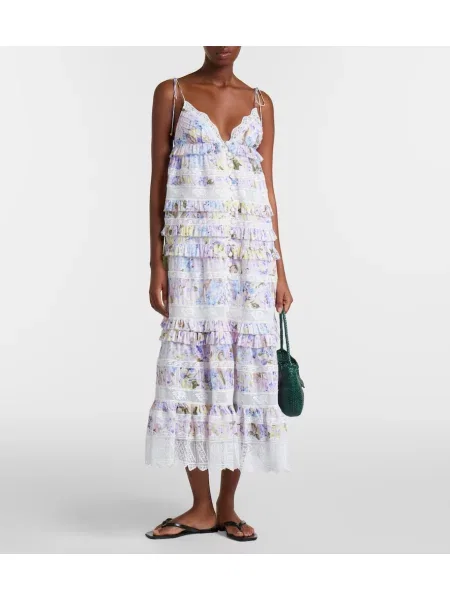 Rochie midi Zimmermann cu model floral violet