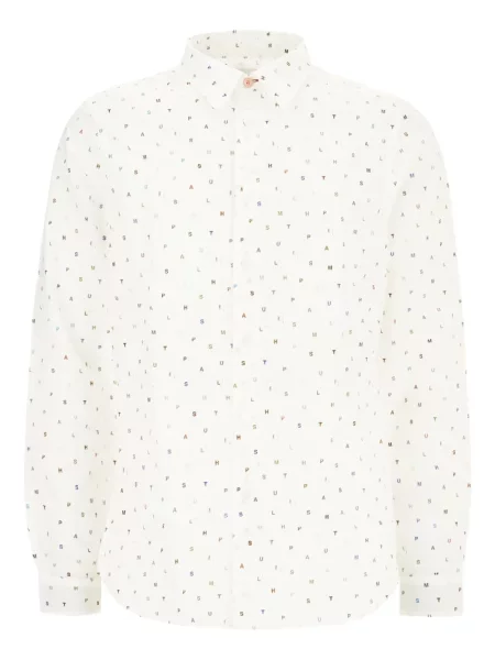 Cămașă Paul Smith cu imagine alb