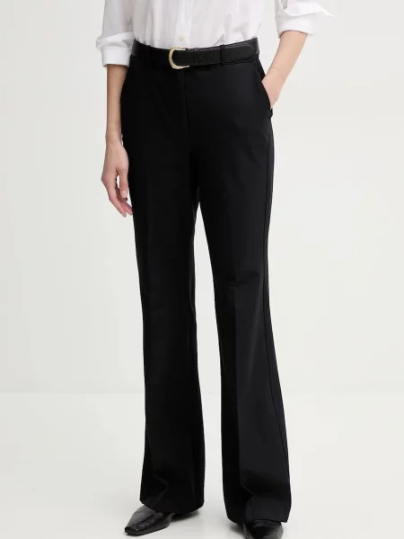 Marc O'Polo pantaloni femei bleumarin evazati high waist