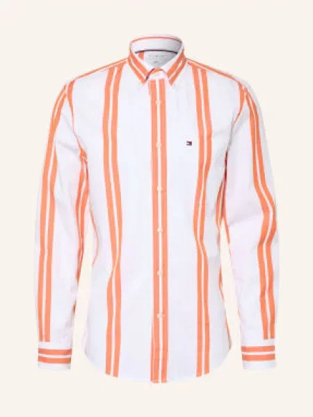 Tommy Hilfiger Košile Regular Fit oranžová bílá
