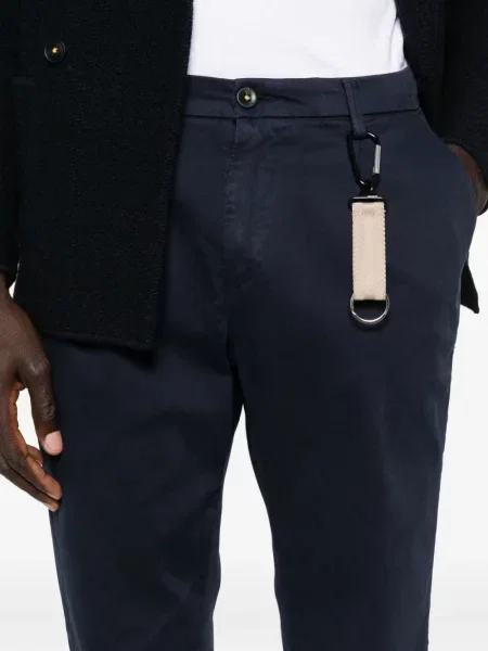Pantaloni chino Manuel Ritz plisate din țesătură twill albastru