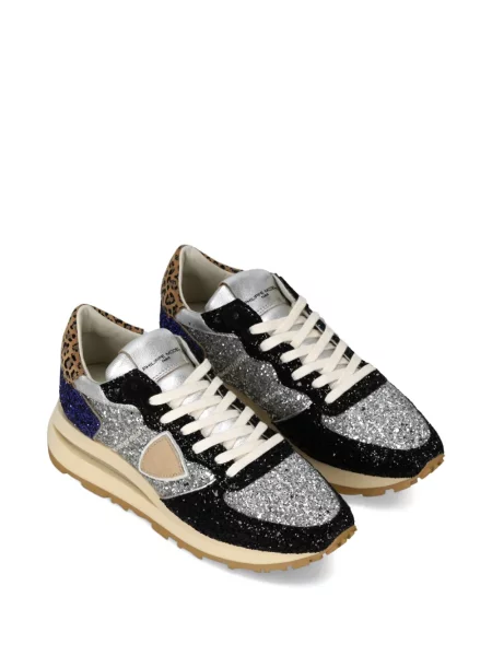 Sneakers Philippe Model Paris με λεοπαρ μοτιβο μαύρο