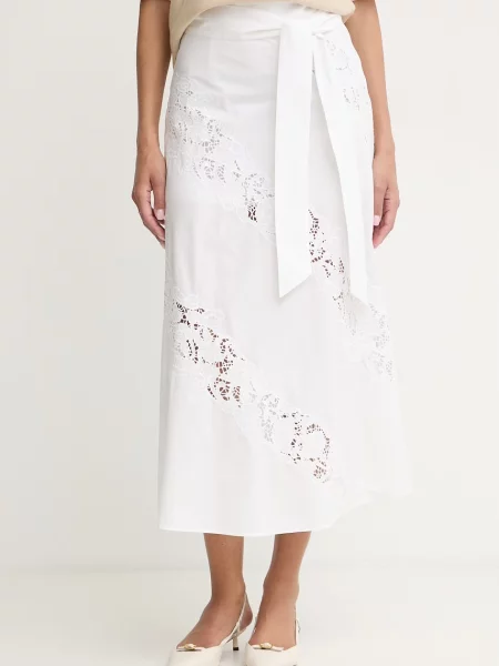 Twinset fustă de alb