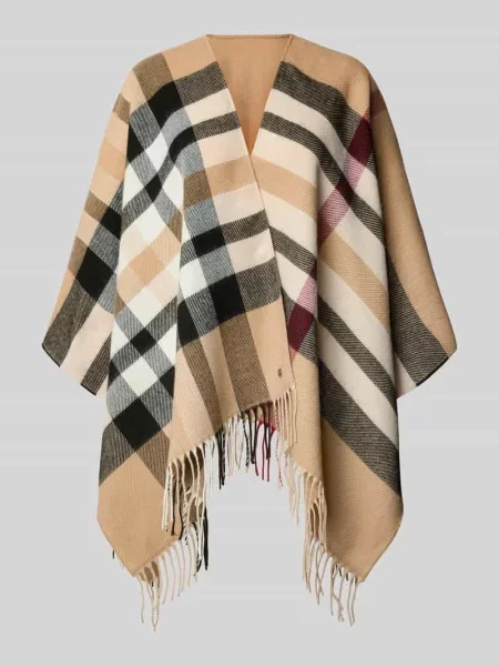 Szal z frędzlami model ‘Poncho’ Fraas beżowa