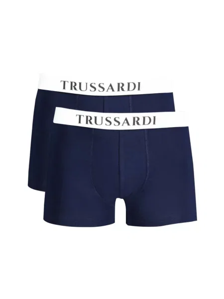Bokserki Trussardi z autografem niebieskie