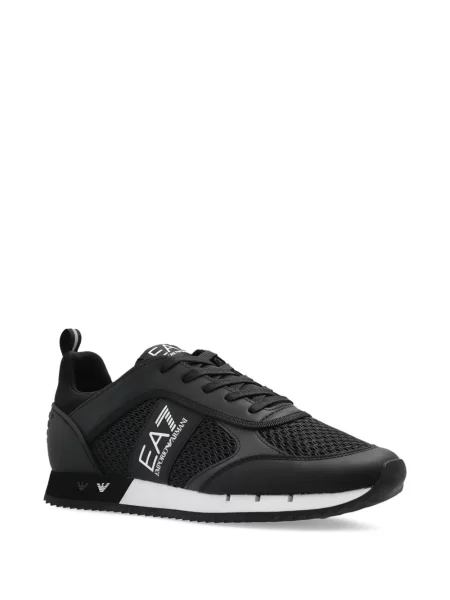 Sneakers Ea7 Emporio Armani με κορδόνια με δαντέλα μαύρο