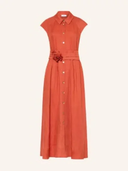 Marella Sukienka Koszulowa Mlsvento orange pomarańczowa