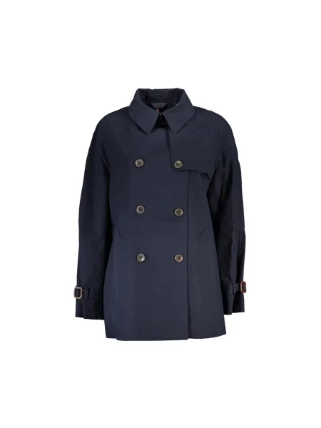 Trenčkot Tommy Hilfiger modrá