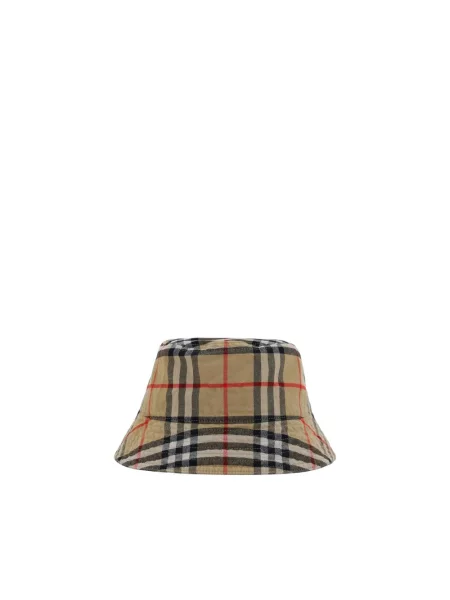 Czapka Burberry w kratę retro beżowa