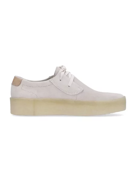 Sneakersy Clarks zamszowe białe
