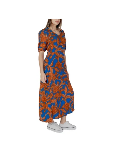 Rochie maxi B.young cu crăpătură albastru