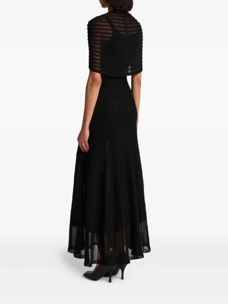 Rochie Khaite cu dungi de costum negru