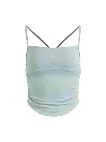 Krótki top Adidas By Stella Mccartney niebieski