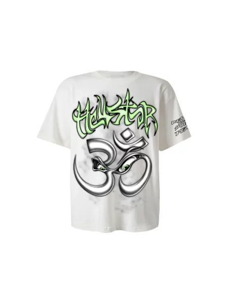 Tricou Hellstar cu imagine alb