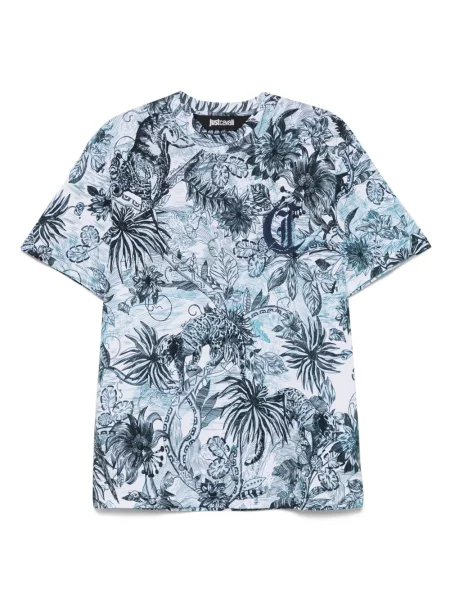Tricou Just Cavalli cu imagine albastru