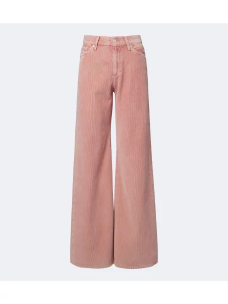 Pantaloni 7 For All Mankind de catifea cord roz