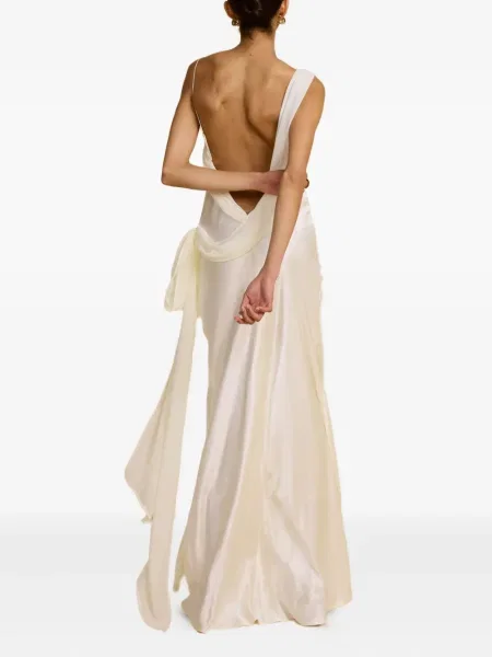 Rochie Arcina Ori asimetrică de costum alb