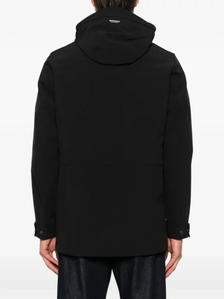 Palton Woolrich cu glugă negru