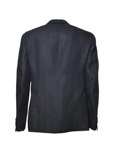 Blejzer Gabriele Pasini s herringbone uzorkom plava