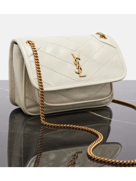 Geantă Saint Laurent din piele alb