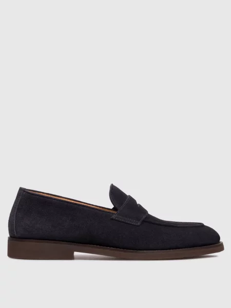 Замшевые лоферы Brunello Cucinelli синие