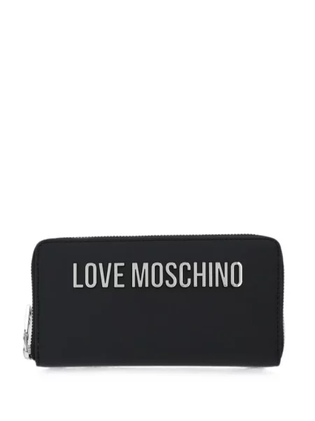 Portofel Love Moschino cu autograf negru