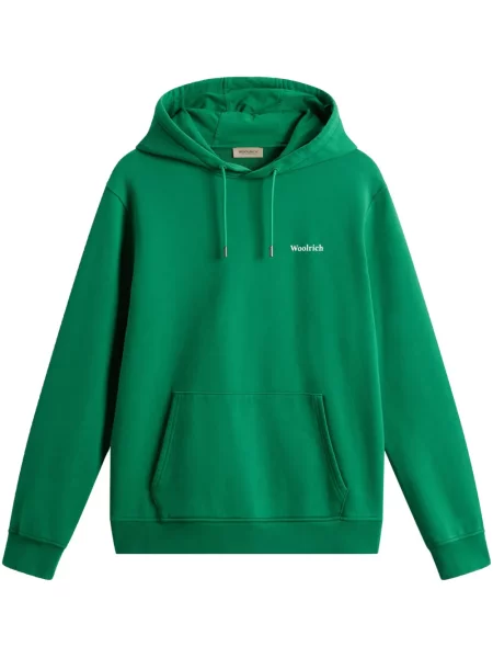 Hanorac cu glugă Woolrich cu imagine verde