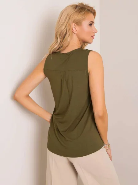 Tricou Fashionhunters kaki