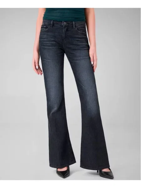 Guess Τζιν Flared Fit μαύρο