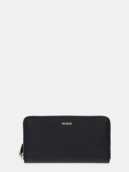 HUGO portofel pentru femei cu imitație de piele Orin ZipA Wallet negru