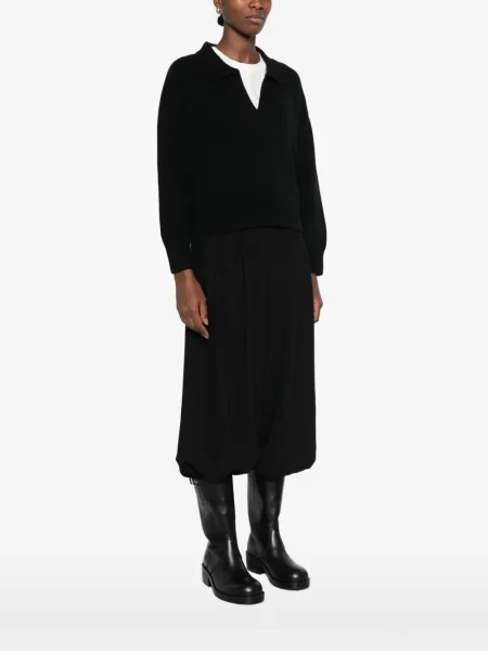 Gulerat tricou polo Soft Goat negru