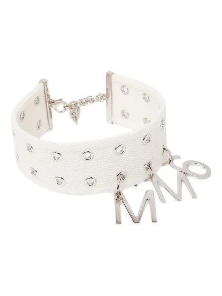 Colier Mm6 Maison Margiela cu autograf alb