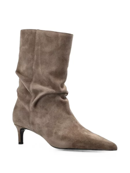 Cizme scurte Black Suede Studio din piele de căprioară negru