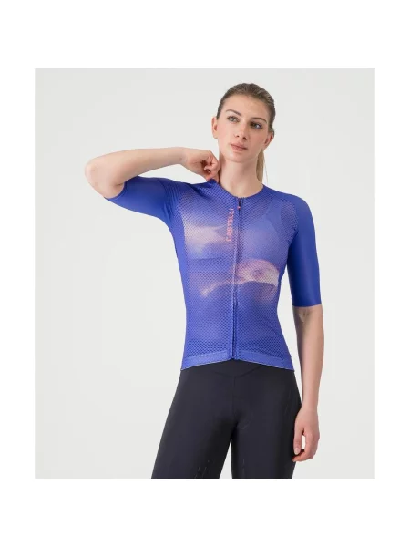 Koszulka rowerowa Castelli Climber's A/C Rosso Corsa krótki rękaw XS fioletowe