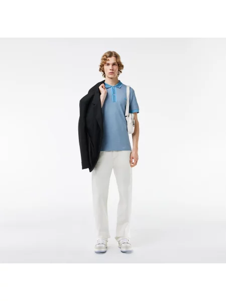 Поло Lacoste голубое