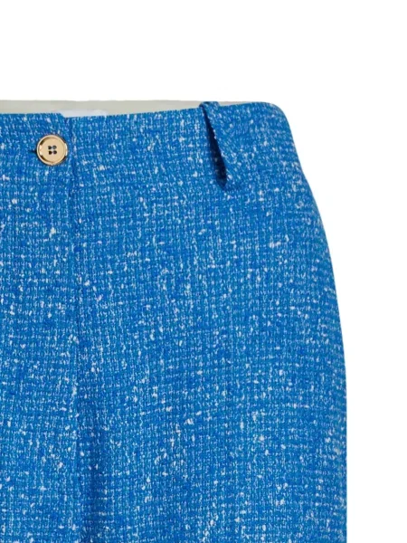Pantaloni Patou din tweed albastru