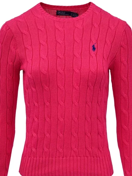 Pulover Polo Ralph Lauren cu decolteu în V roz