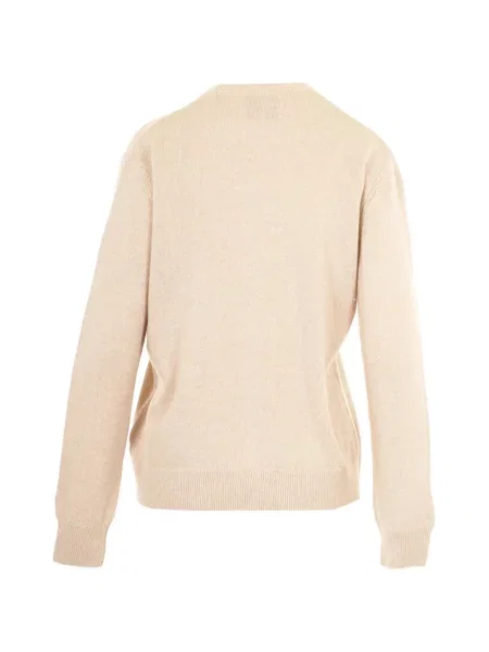 Top Mc2 Saint Barth cu broderie tricotate bej