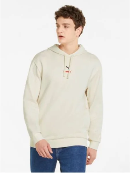 Mikina s kapucňou Puma béžová