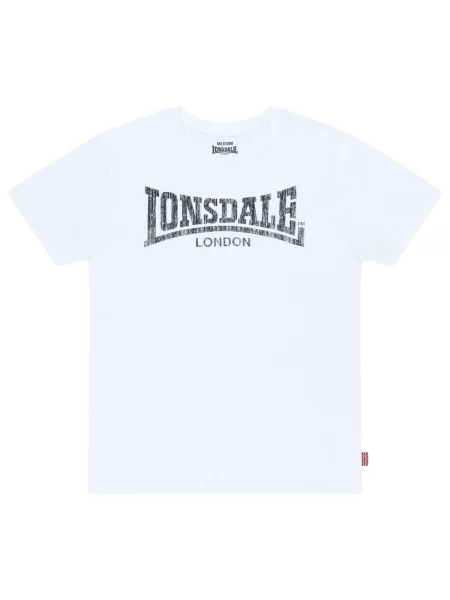 LONSDALE Majica Kai pegasto črna bela