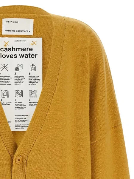 Кашмирена жилетка Extreme Cashmere с V-образно деколте жълто
